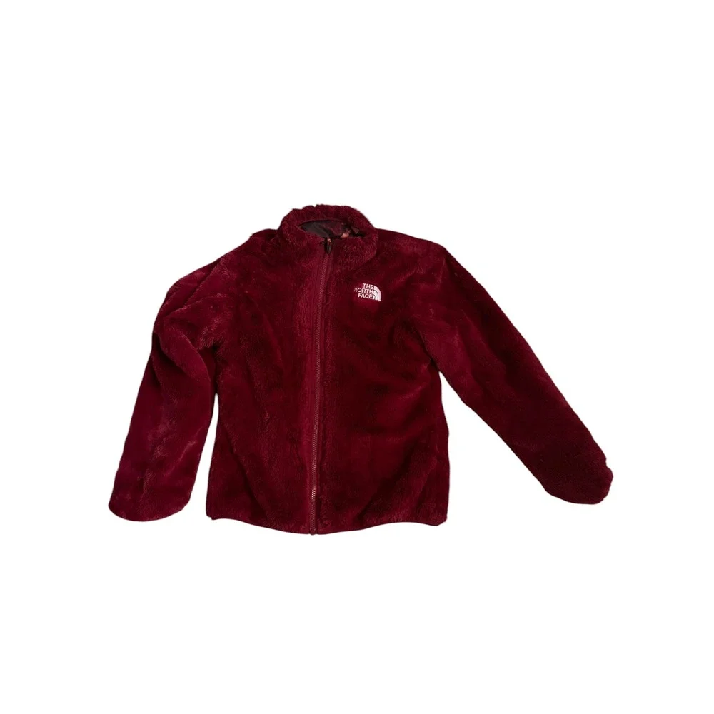 The North Face Girls Reversible Mossbud Swirl Jacket Floral Burgundy Large 12‎